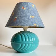 Ocean Blue Vintage Ceramic Lamp