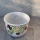 Cache pot glazed ceramic slip vintage fruits