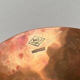 Handmade German copper candlestick from the mid-century by AWD, 1960s.
