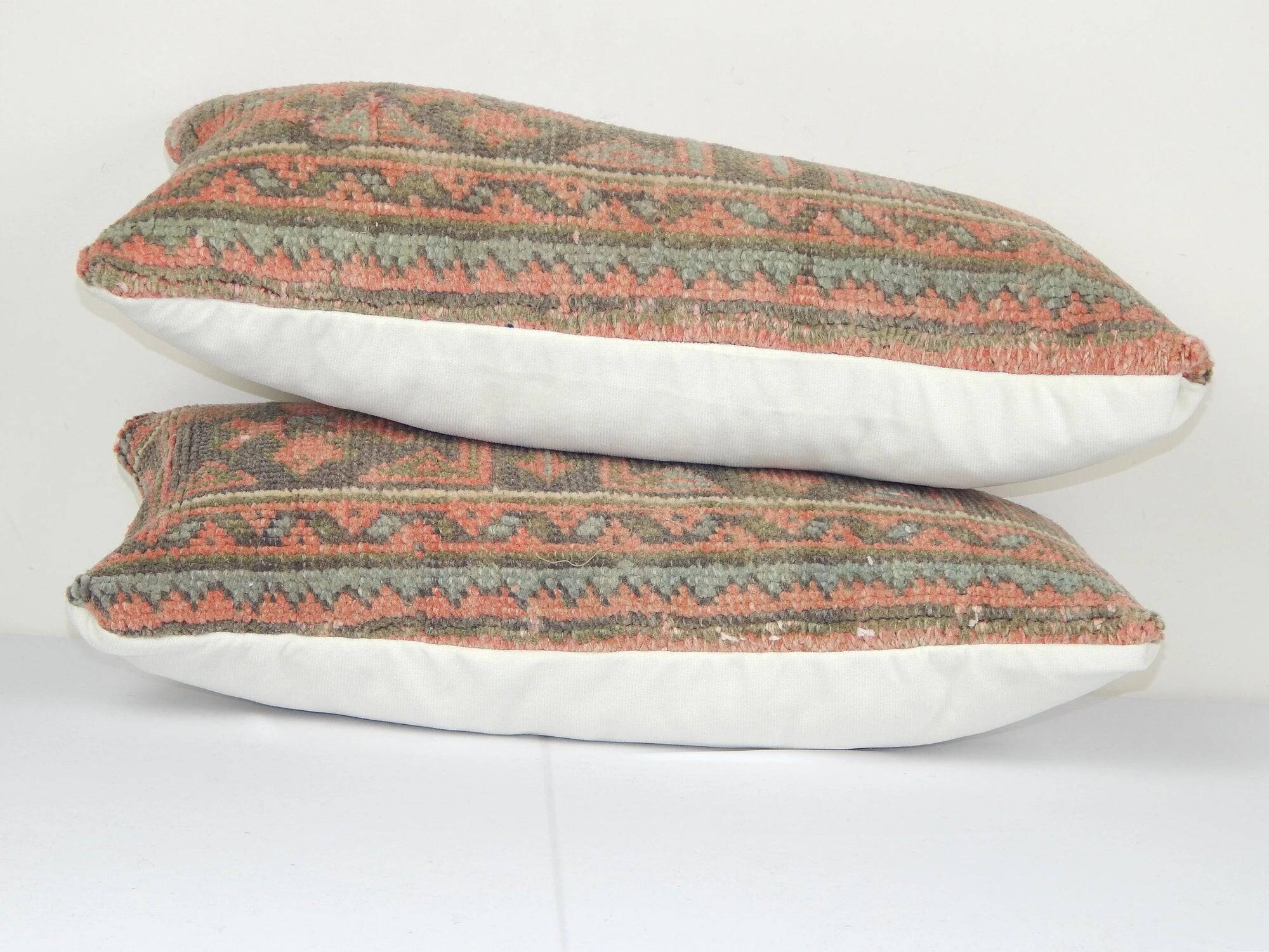 Set of 2 vintage Turkish cushion covers 25x56 cm