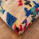 Large Bohemian Moroccan Berber Ottoman Colorful Beige Multicolored