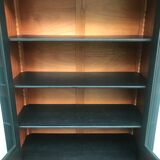 Showcase cabinet of curiosities black and wood