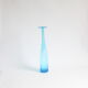 Vintage handblown blue bubble glass bottle vase