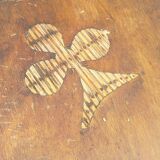 Wicker rattan coffee table and vintage bamboo