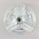Pair of Large Mid-Century Space Age 'Wave' Ceiling Lights in Glass, 1970s