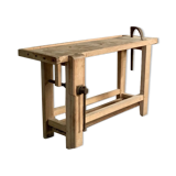 Old carpenter's workbench place in solid oak