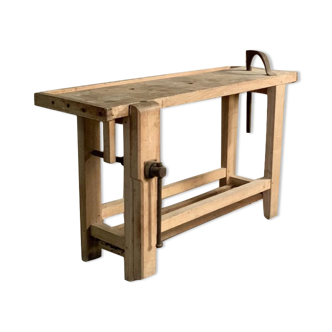 Old carpenter's workbench place in solid oak