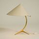 Large mid-century modern brass crow's foot table lamp by Kalmar Austria