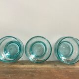 Trio de verres de Biot bleu azur