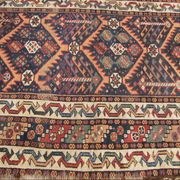 Old Persian rug 19th century handmade 118 X 215 cm