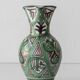 Spanish ceramic pitcher from the mid-century Mudéjar style in green and black, Punter.