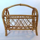 Vintage bamboo magazine holder