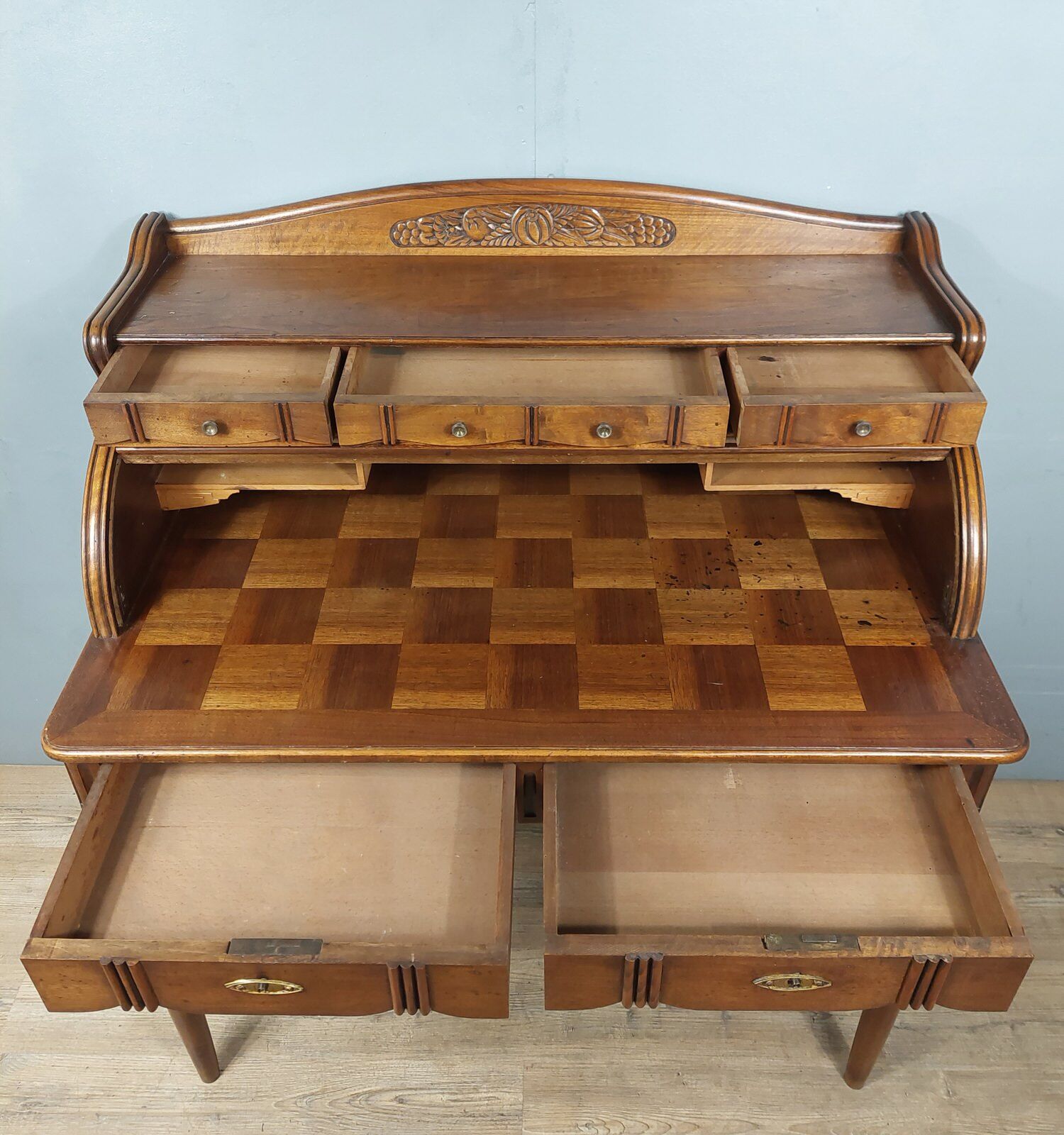 Art deco cylinder lady desk