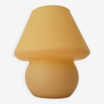 Vintage mushroom lamp in frosted glass 90s
