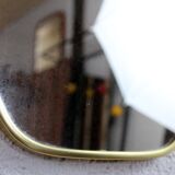 Asymmetrical mirror brass 60x31cm