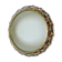 Vintage illuminated crystal brass mirror, 1960s