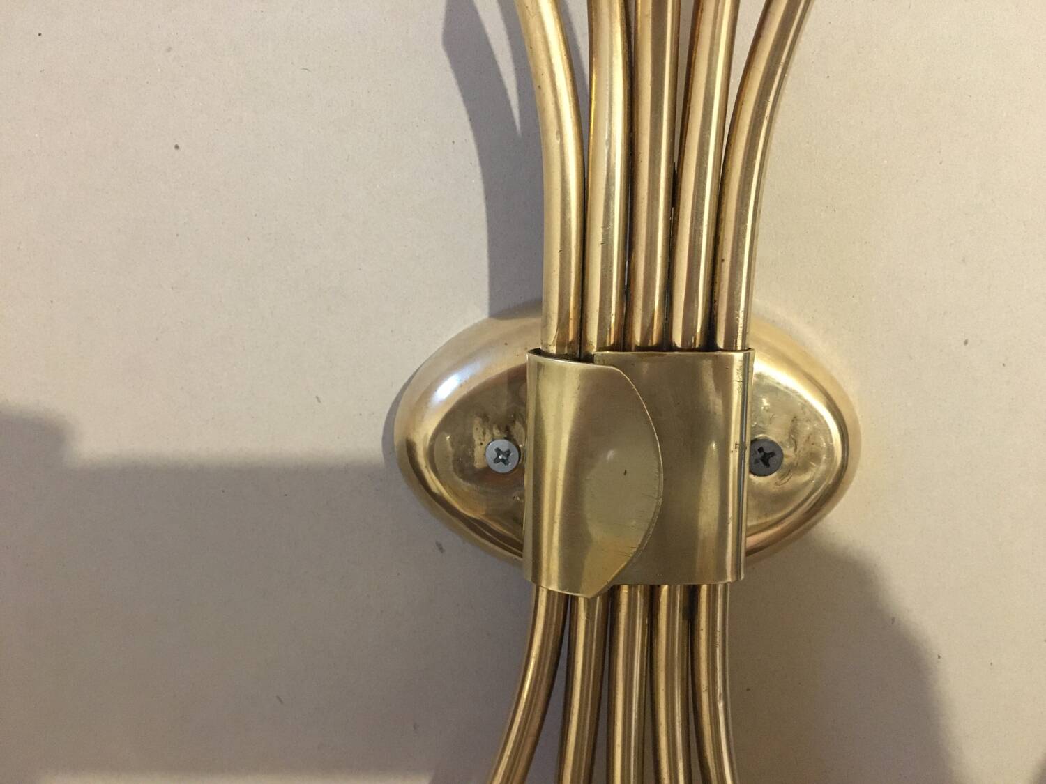 Brass wall light