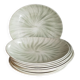 Nine earthenware plates from Salins-les-Bains vintage