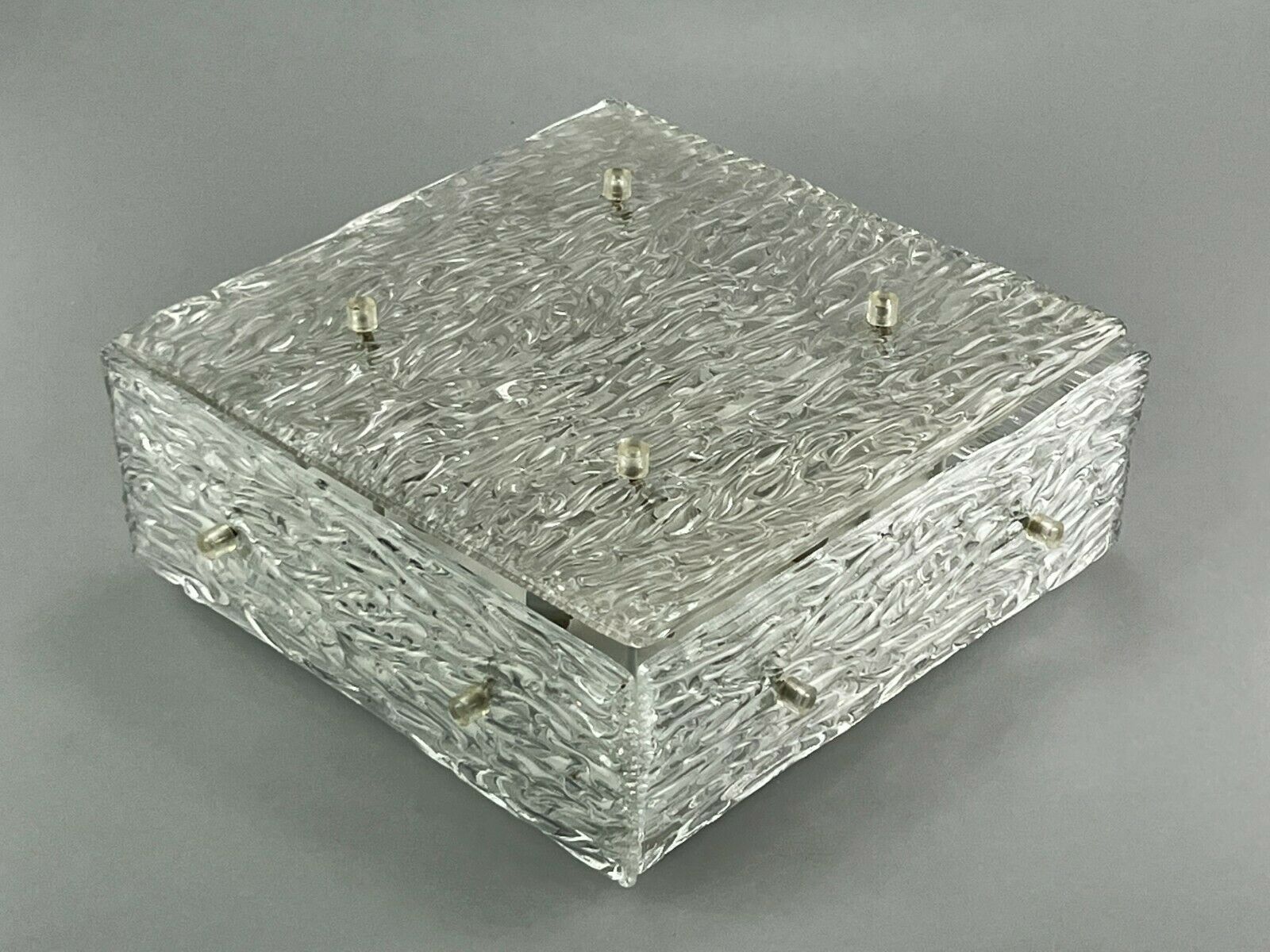 1960s lamp ceiling lamp Plafoniere Kalmar Franken Ice Glas Design