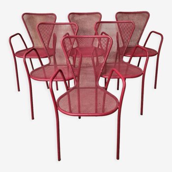 6 metal garden chairs