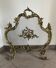 Paravent de cheminée vintage de style français en bronze ouvragé