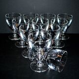 Set of 11 uncut Trianon wine glasses CRISTAL SAINT-LOUIS 2nd choice H12
