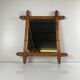 Wooden turned mirror in bamboo style, circa 1900-1930.