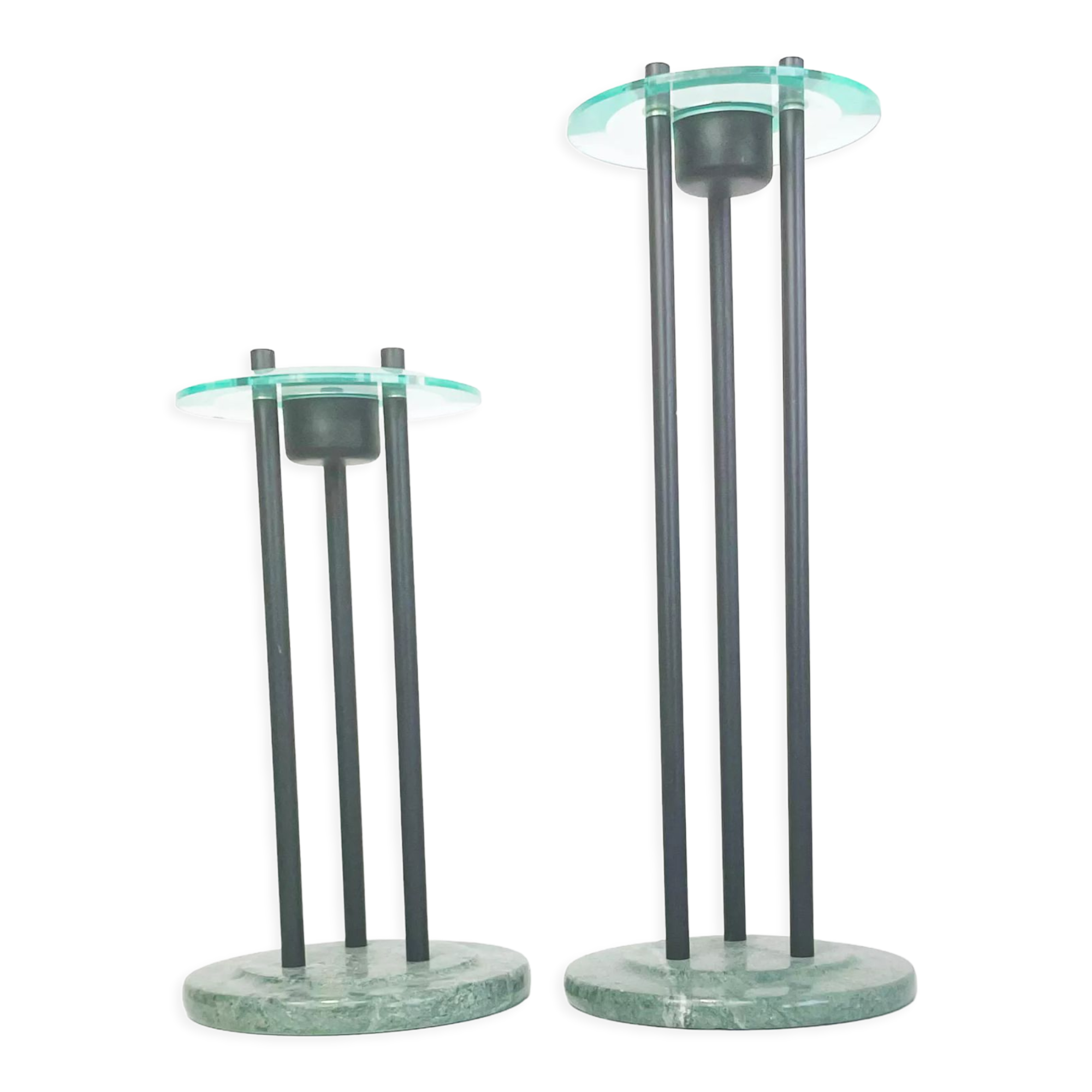 Pair of memphis style candle holders