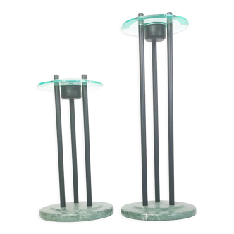 Pair of memphis style candle holders