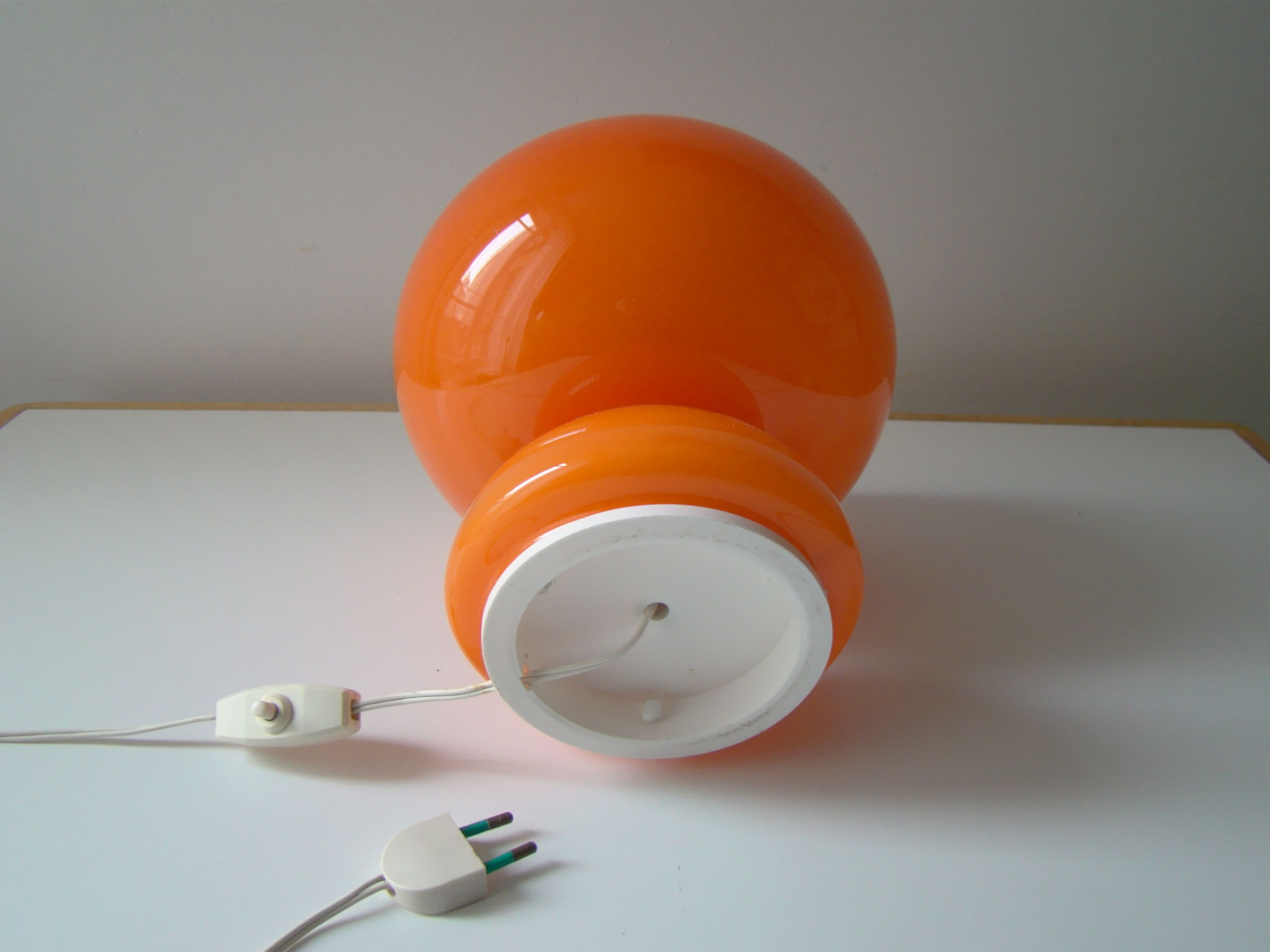 Vintage lamp Space Age opaline orange