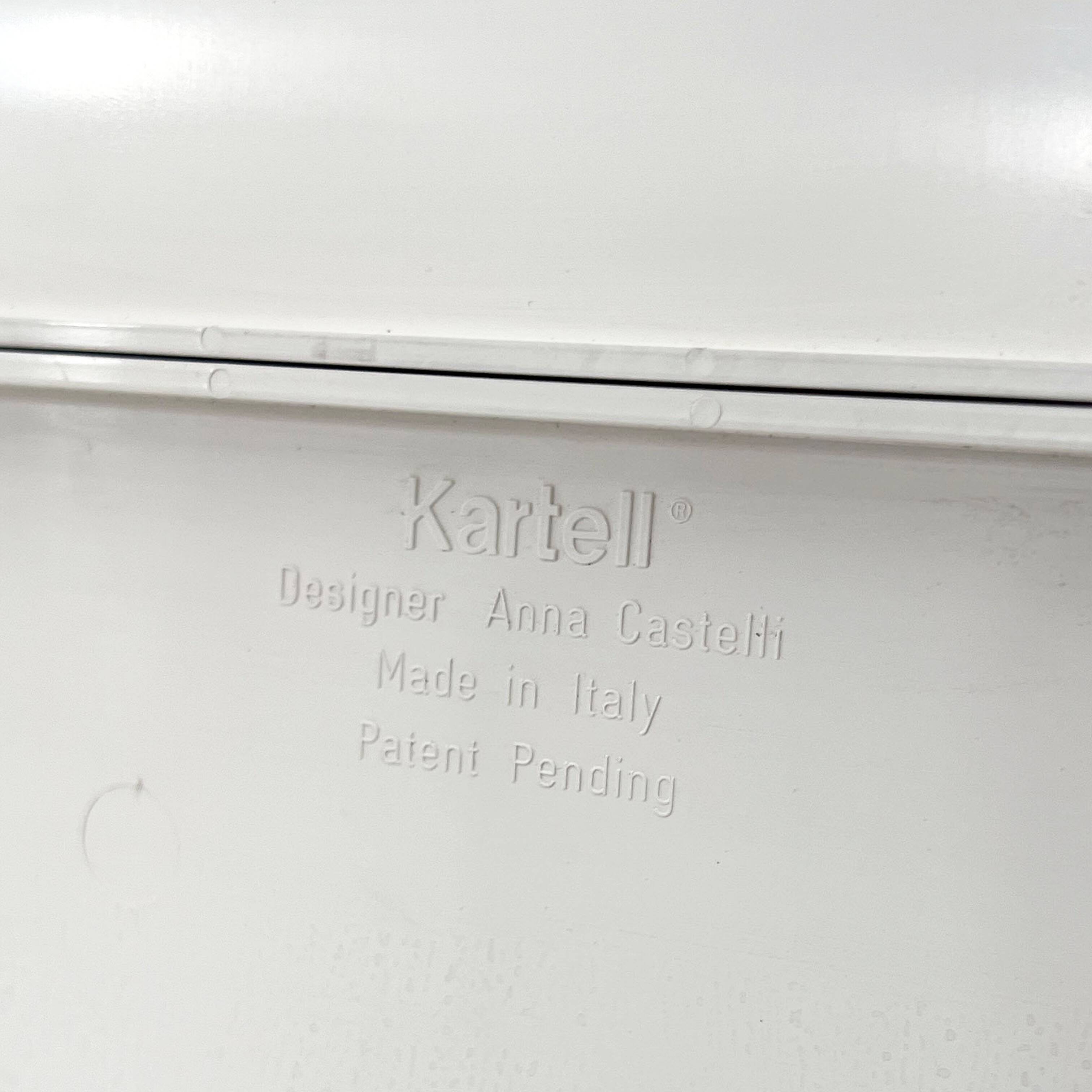 White Space Age Mirror by Anna Castelli Ferrieri for Kartell 1970