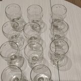 Set of water and wine glasses