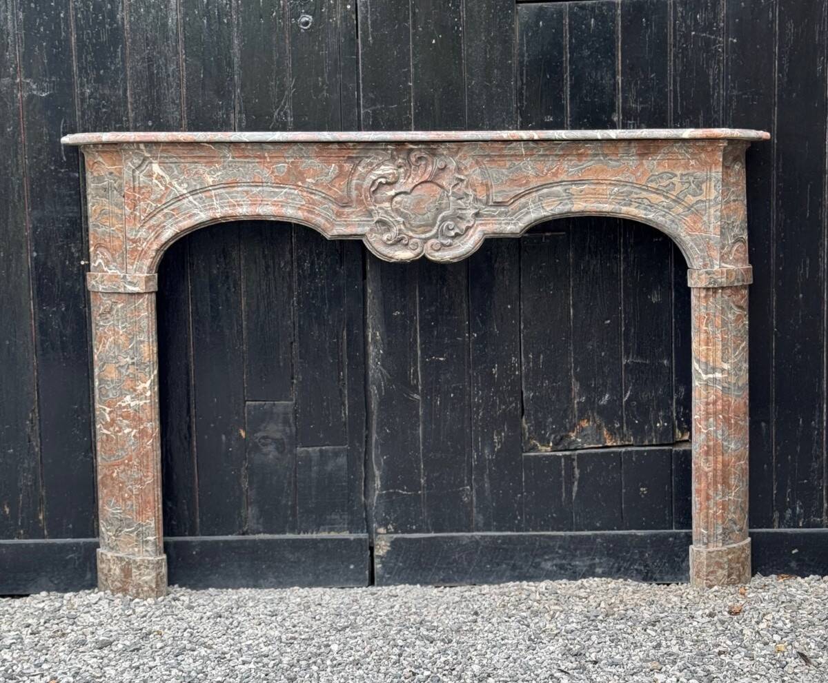 Regency fireplace in Rance marble, 18th century