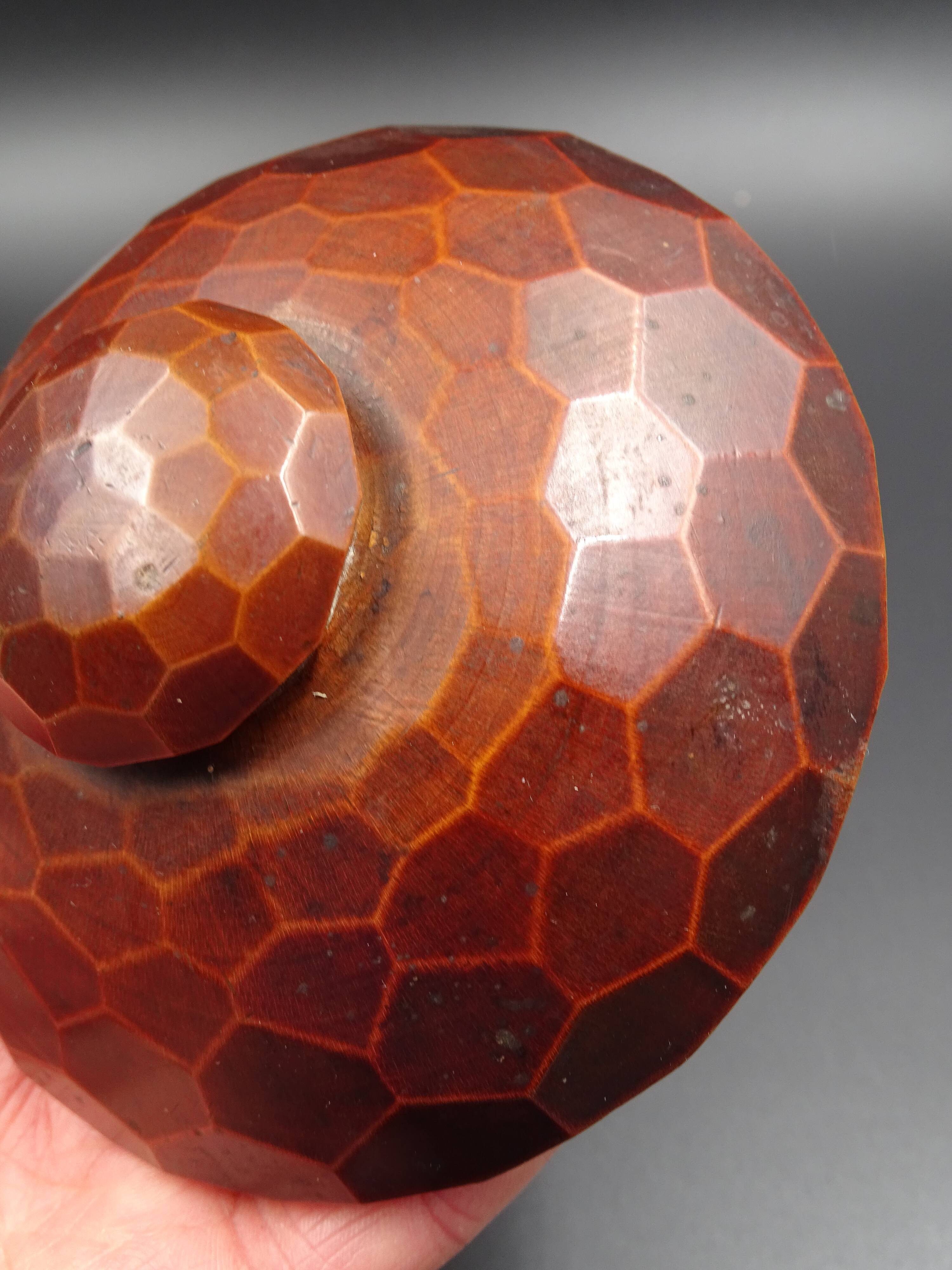 Wooden box- Decoration of cut sides - circa 1950