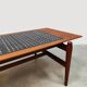 Vintage Danish design teak & tile coffee table