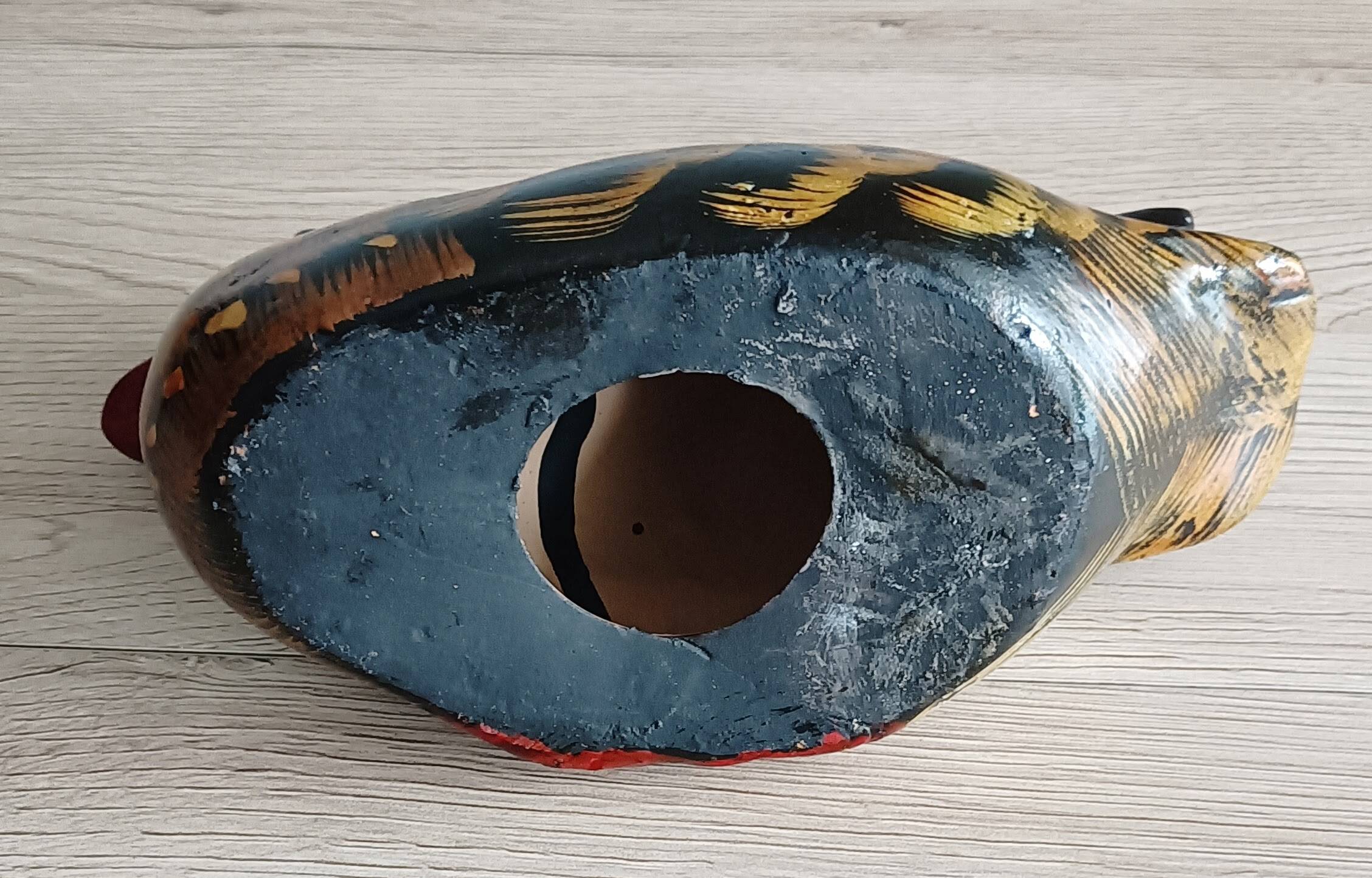 Decorative hand painted ceramic duck