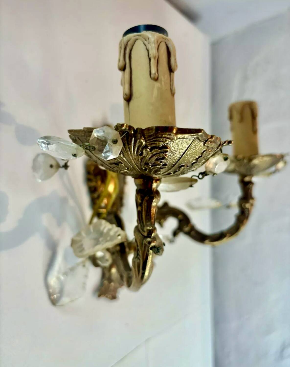 Paire d’appliques en bronze