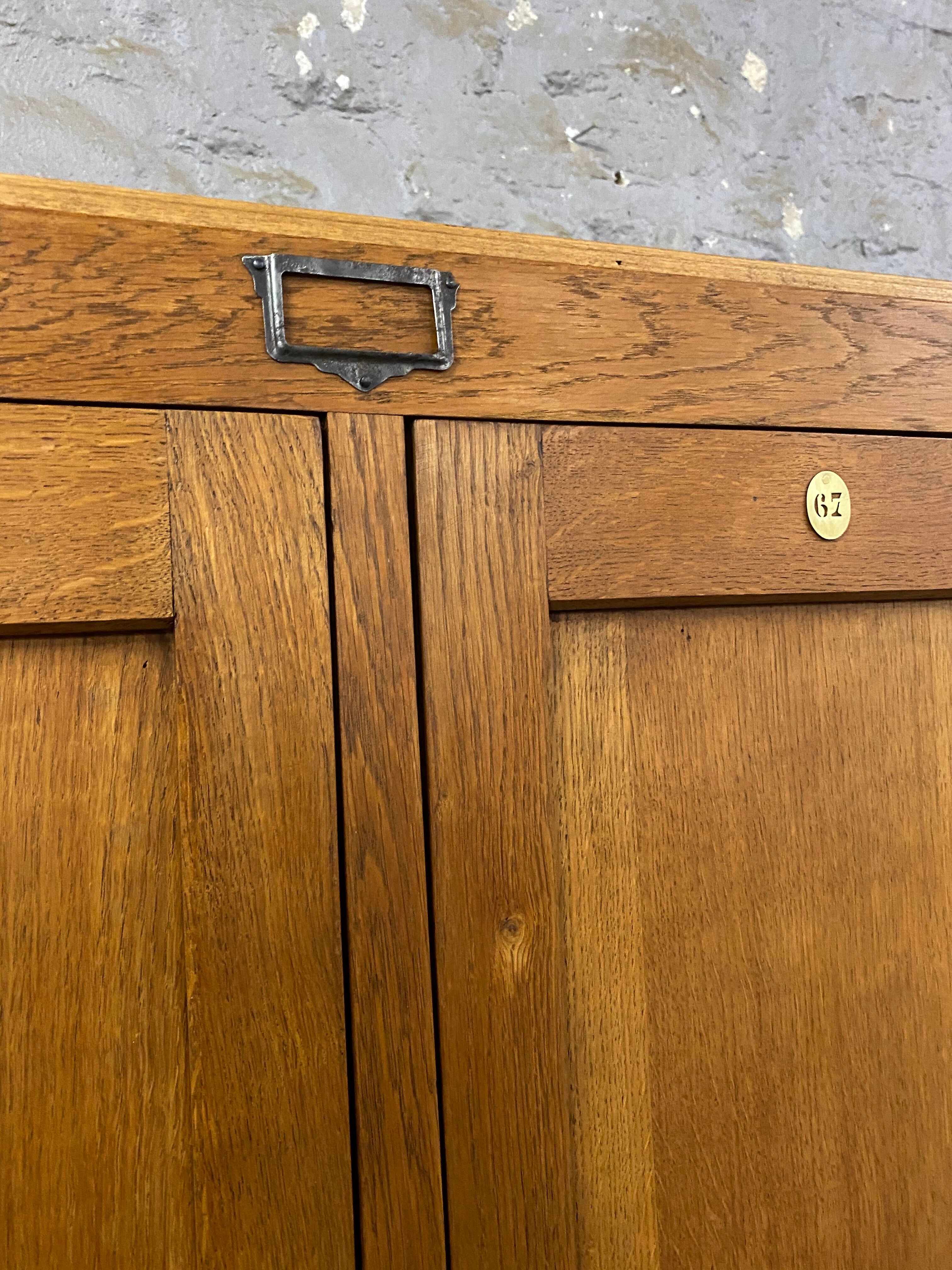 Vintage Parisian cabinet in small model oak