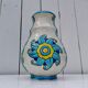 Glazed earthenware vase, floral/sun decoration, Catteau, Boch
