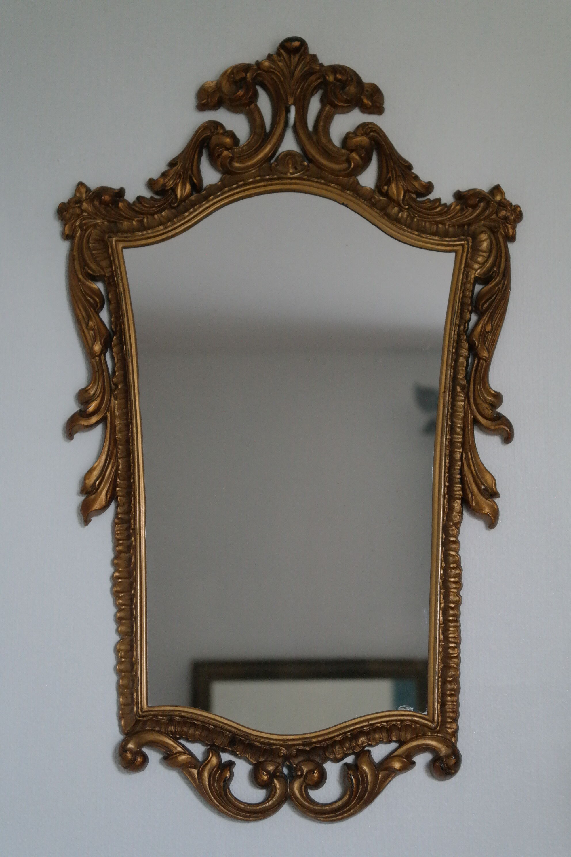 Vintage gold baroque mirror