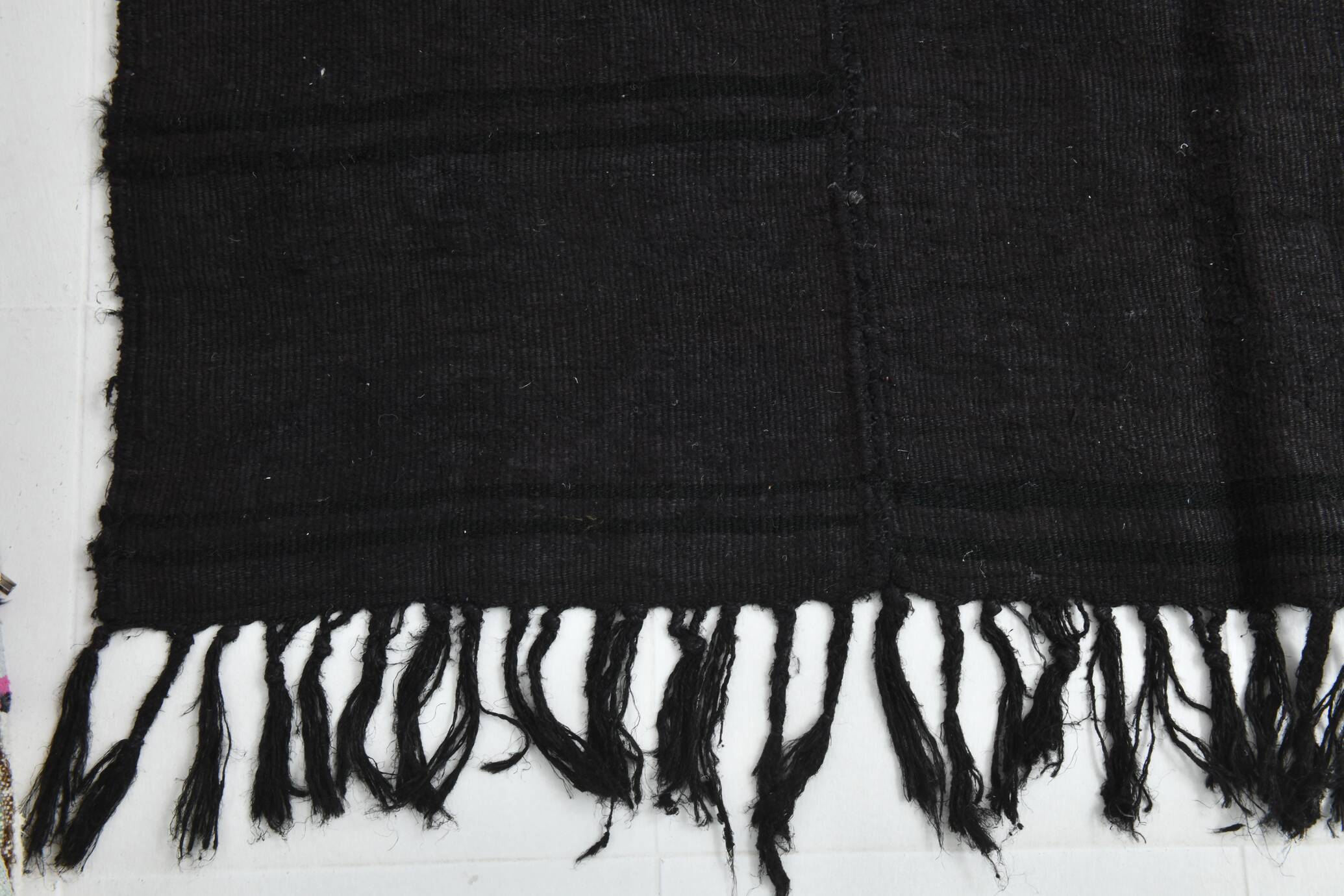 5x7 Grey & Black Striped Vintage Kilim Rug, 155x229Cm