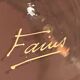 Gilded glass vase signed Fains – France, circa 1950