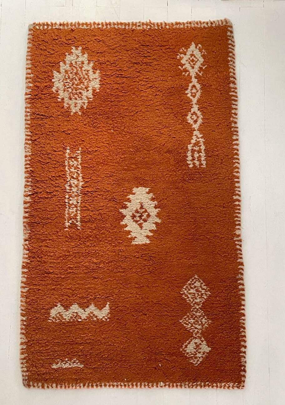 Vintage Handmade Moroccan Rug 1972