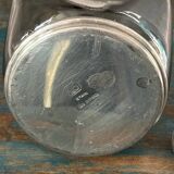 Glass and pewter whiskey decanter