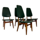 Chaises de salle à manger vintage en teck à dossier haut, design danois norvégien Bruk Sorheim