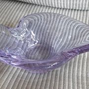 Vintage glass catchall in a very original shape.