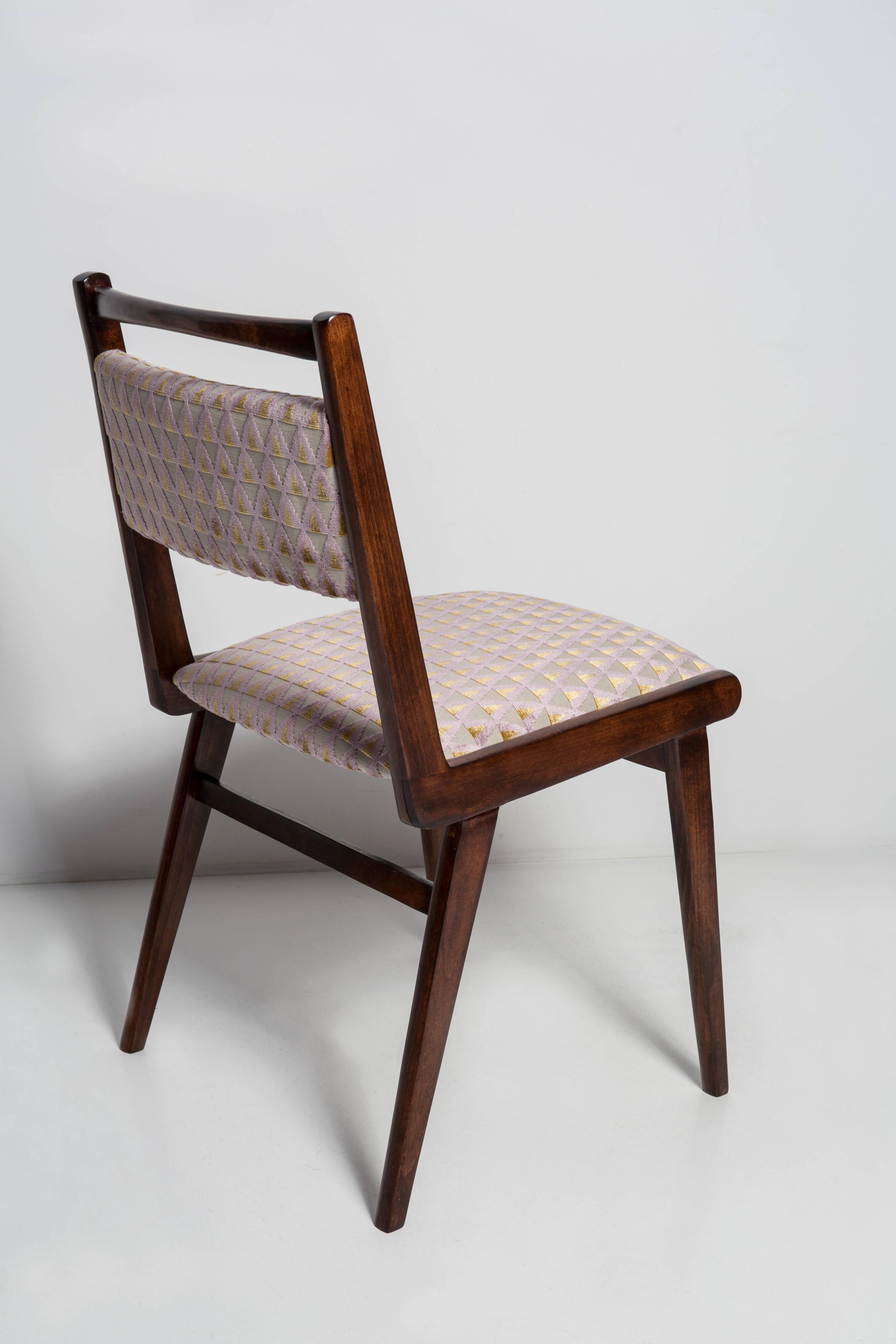 Amulet Chair in Light Purple Velvet Mid-Century, Poland, 1960s