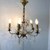 Early 20th century chandelier in bohemian crystal