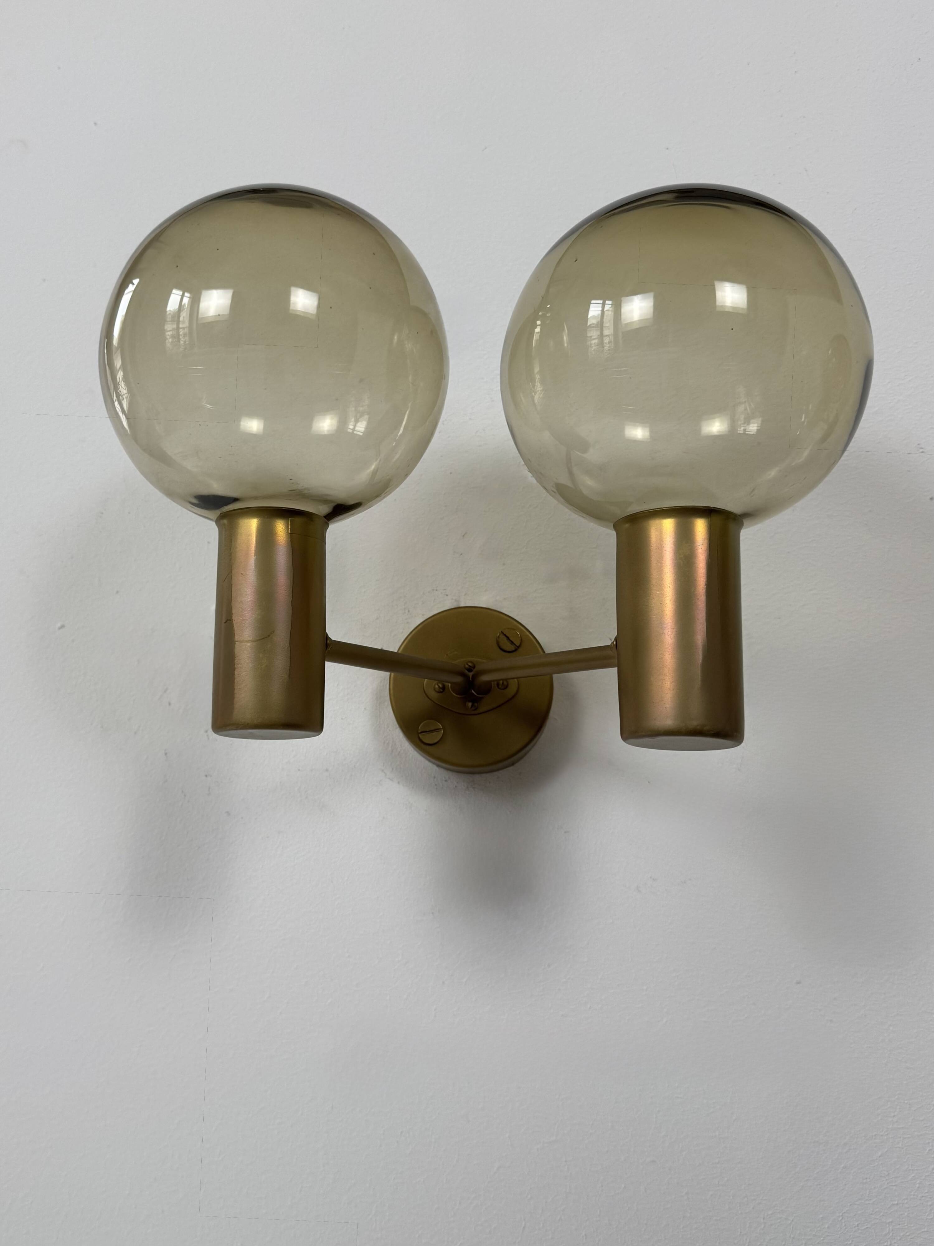 Pair of vintage double wall lights, Hans-Agne Jakobsson V 149/2 Sweden 70