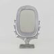 Old large Psyche Gothic table mirror in cast aluminum, Brutalist Mexican style. 70